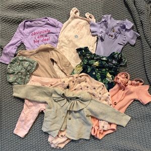 Bundle of baby girl clothes 3 months